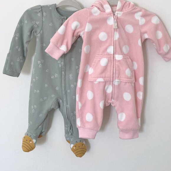 Carter's Baby Girl Sleeper and Jumpsuit Bundle - Newborn - Picture 1 of 14